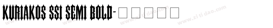 Kuriakos SSi Semi Bold字体转换